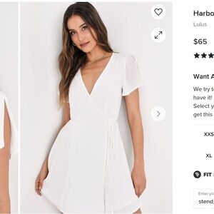 New With Tags Lulus Flutter Sleeve Dress